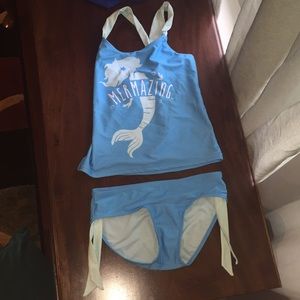 2 piece mermaid bathing suit set